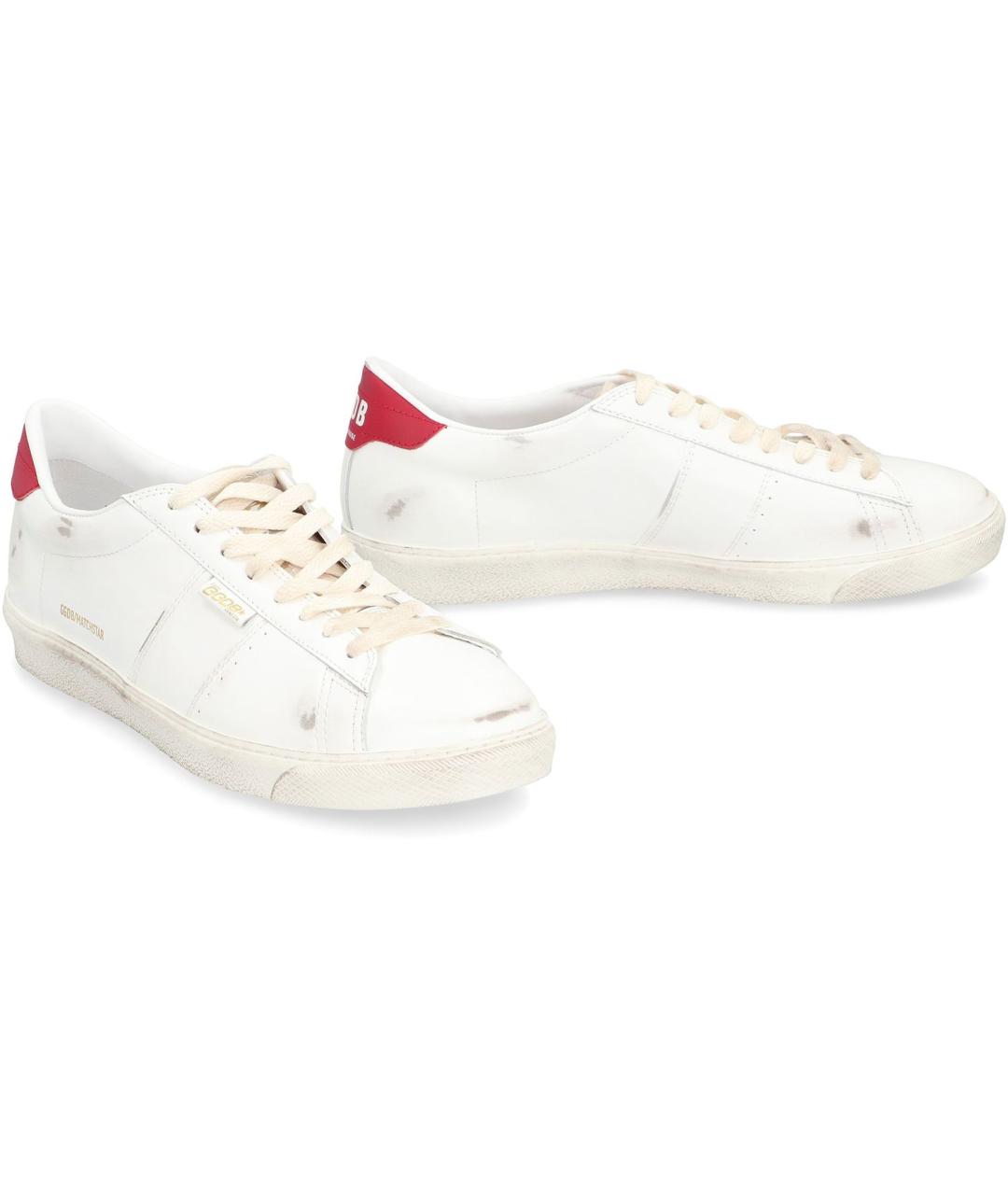 GOLDEN GOOSE DELUXE BRAND Белые кожаные низкие кроссовки / кеды, фото 4