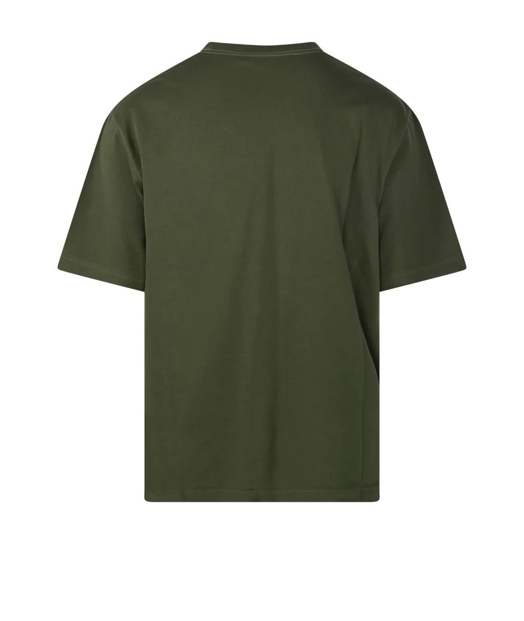 GUCCI Зеленая хлопковая футболка, фото 2