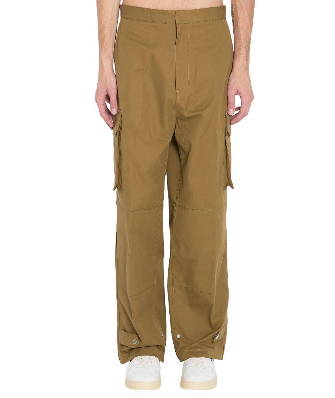 Ami Paris Хаки хлопковые повседневные брюки, фото 5