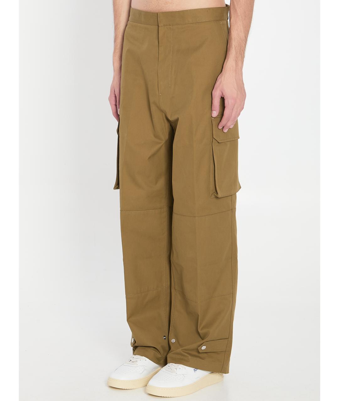 Ami Paris Хаки хлопковые повседневные брюки, фото 2