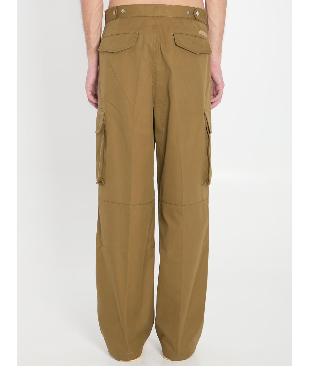 Ami Paris Хаки хлопковые повседневные брюки, фото 4