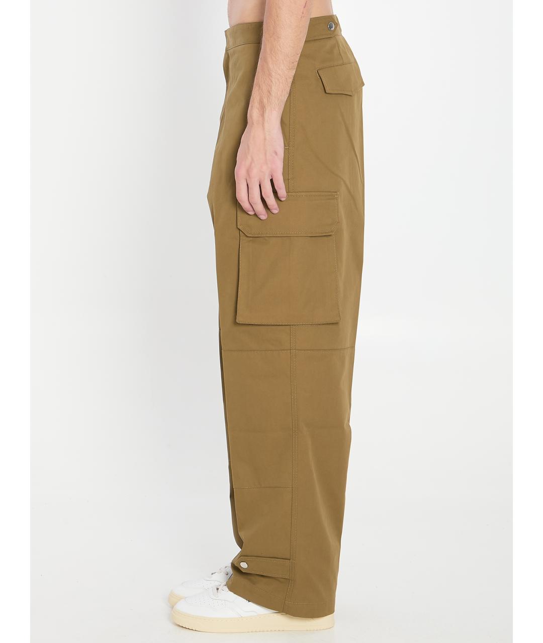 Ami Paris Хаки хлопковые повседневные брюки, фото 3