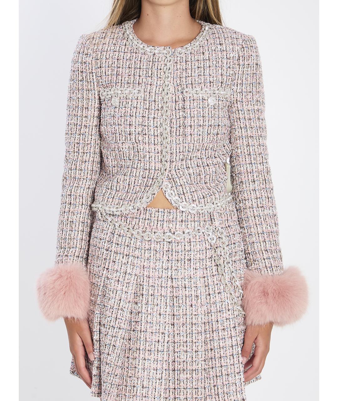 SELF-PORTRAIT Розовый полиэстеровый жакет/пиджак, фото 2