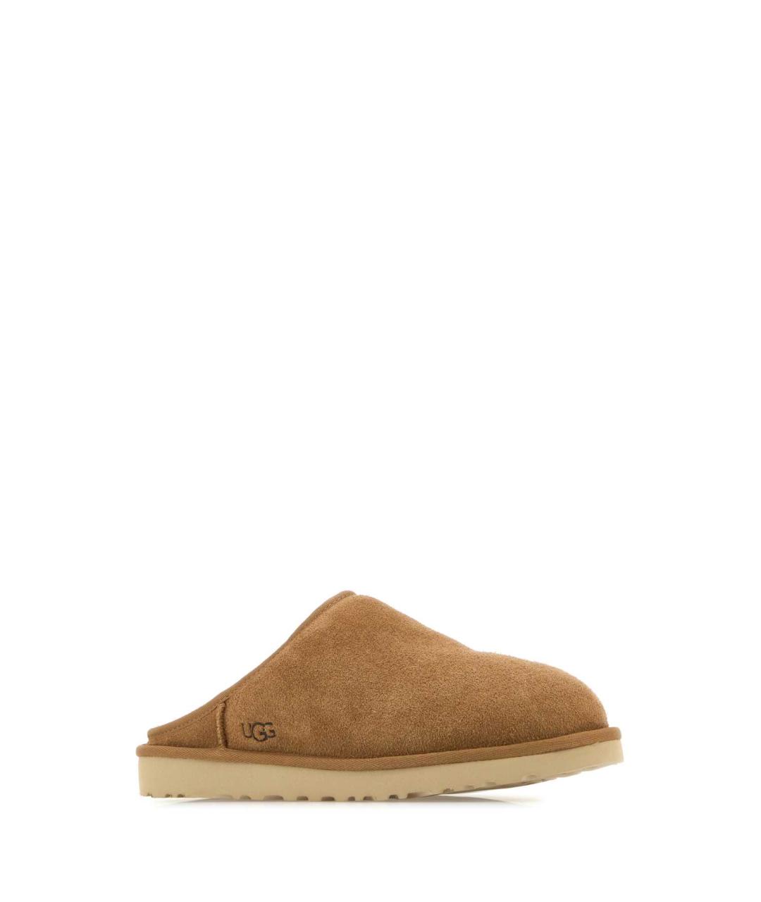 UGG AUSTRALIA Коричневые кожаные шлепанцы, фото 2