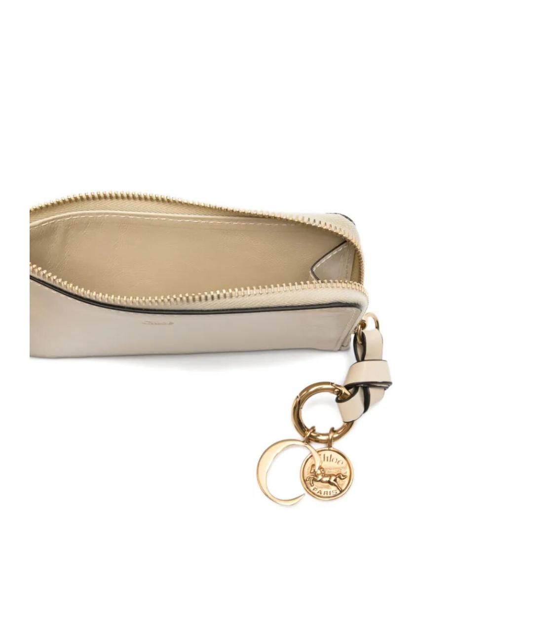 CHLOE Белый кожаный кошелек, фото 3