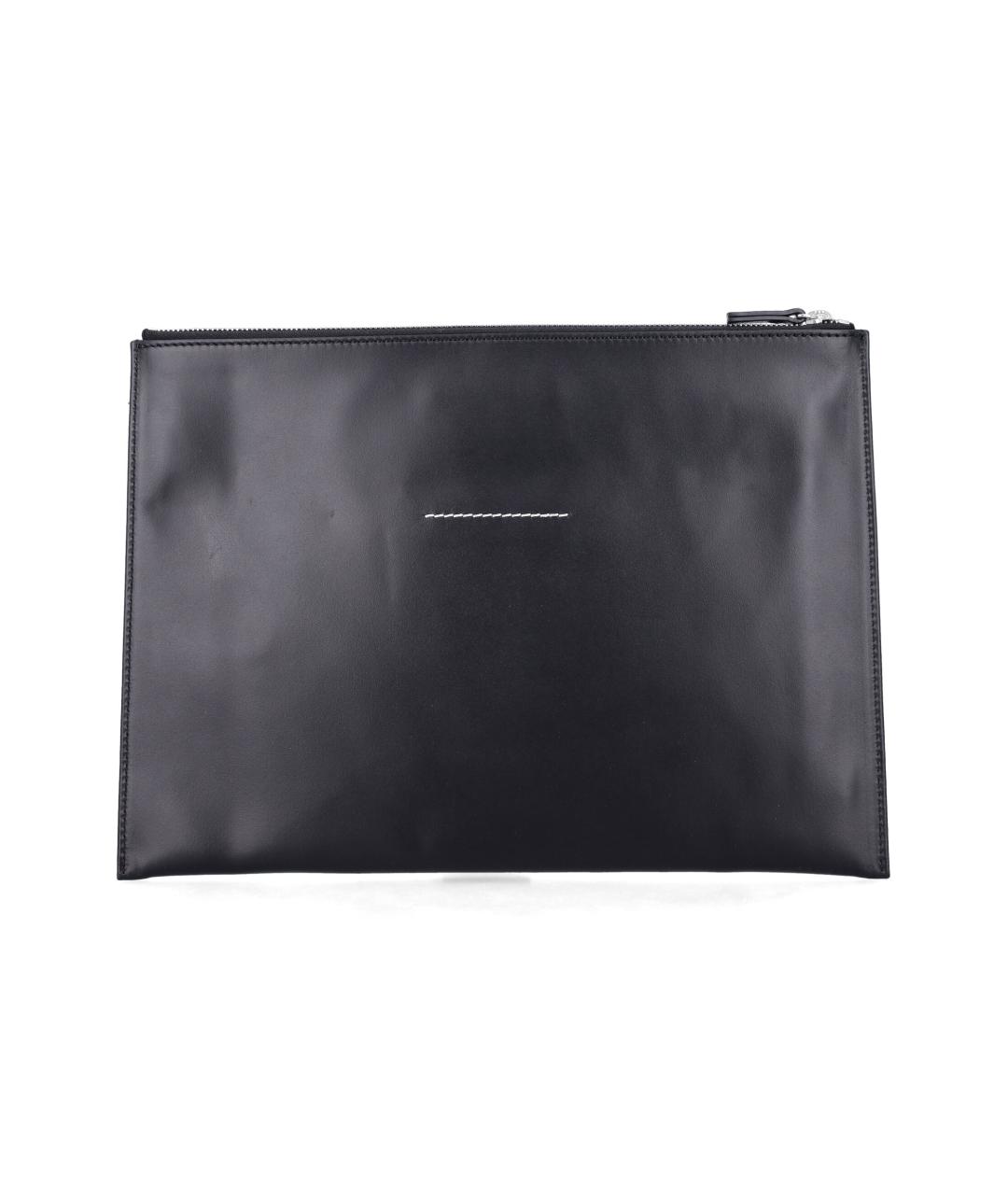 MM6 MAISON MARGIELA Черный кожаный кошелек, фото 3