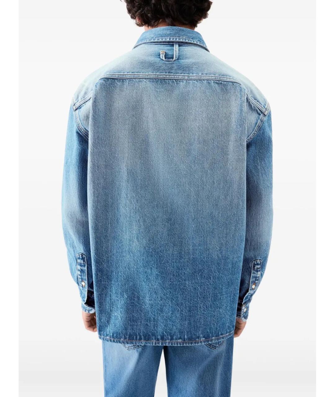 JACQUEMUS Синяя хлопковая кэжуал рубашка, фото 2