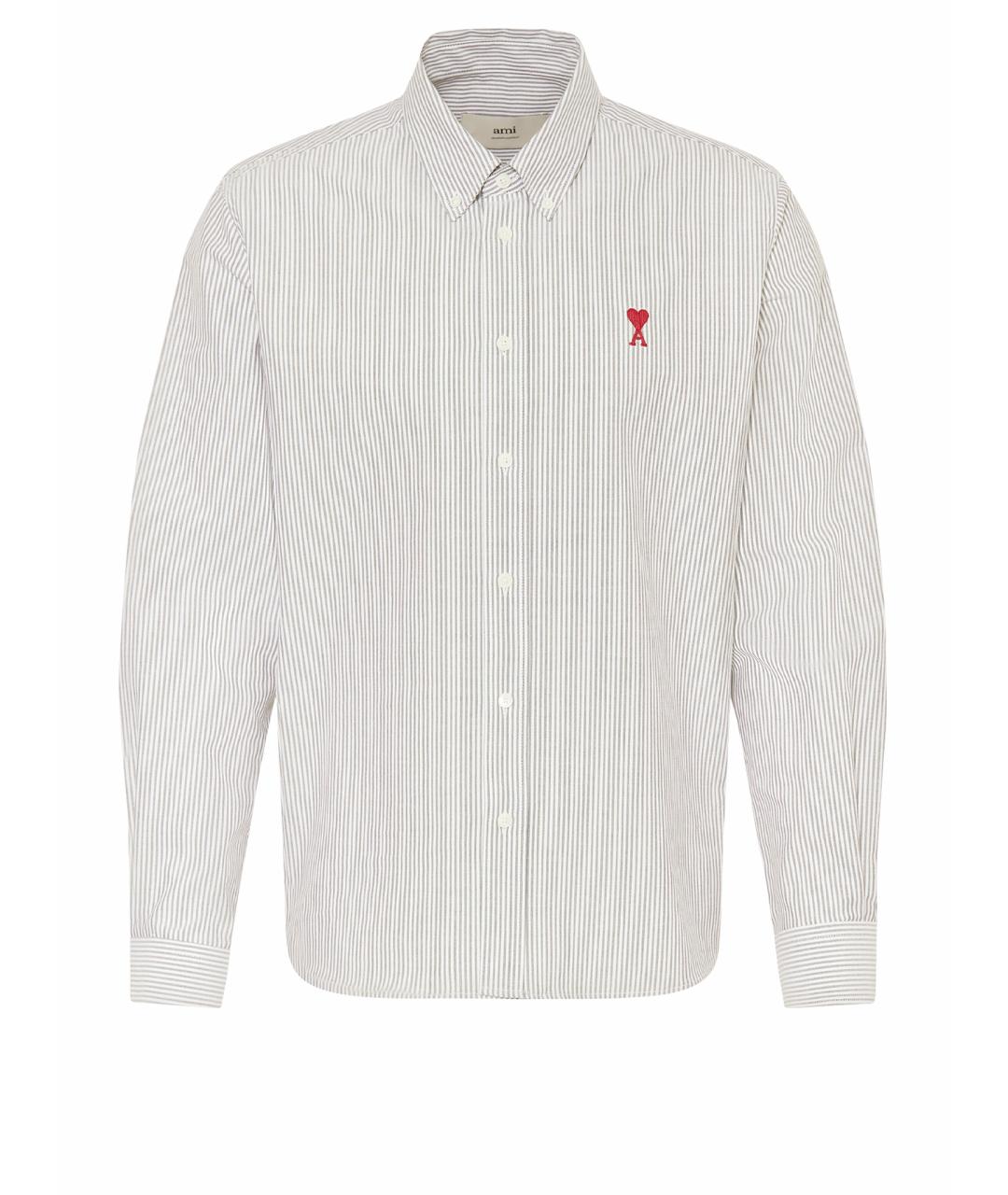 Ami Paris Белая хлопковая кэжуал рубашка, фото 1