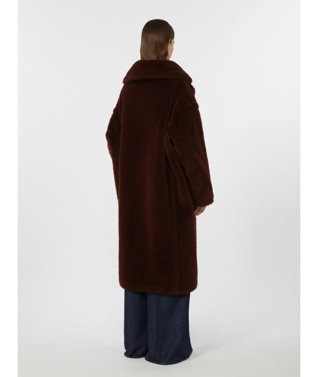 MAX MARA Бордовое шерстяное пальто, фото 3