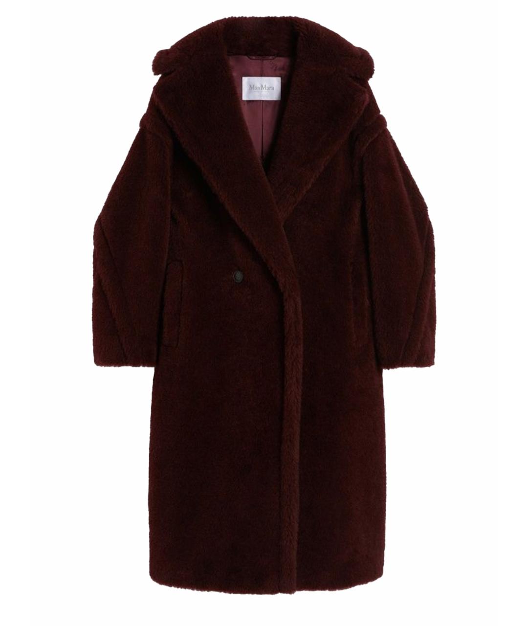 MAX MARA Бордовое шерстяное пальто, фото 1