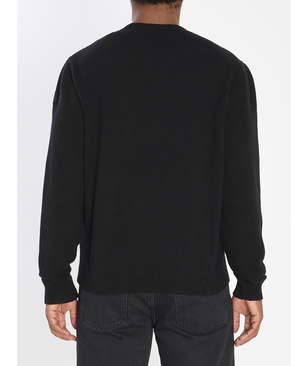 MONCLER Черный шерстяной джемпер / свитер, фото 5