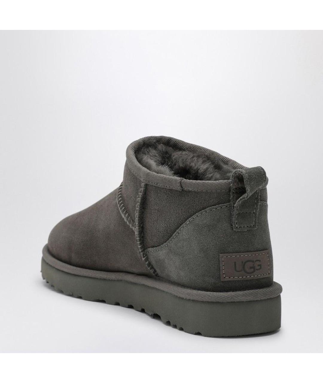 UGG AUSTRALIA Серые нубуковые ботинки, фото 3