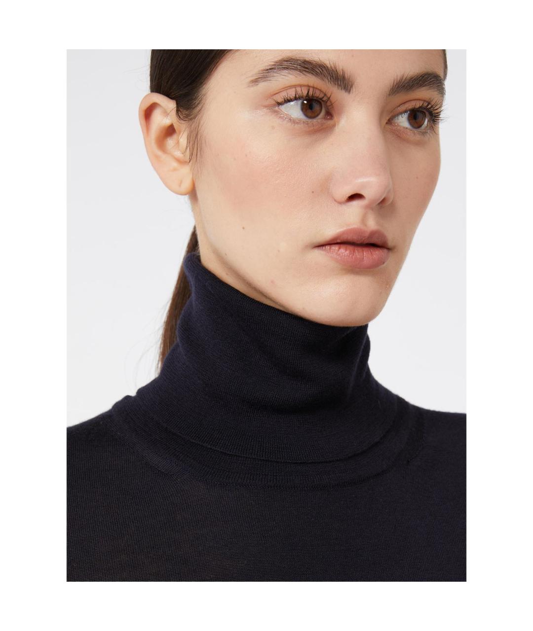 MAX MARA Синий шерстяной джемпер / свитер, фото 3