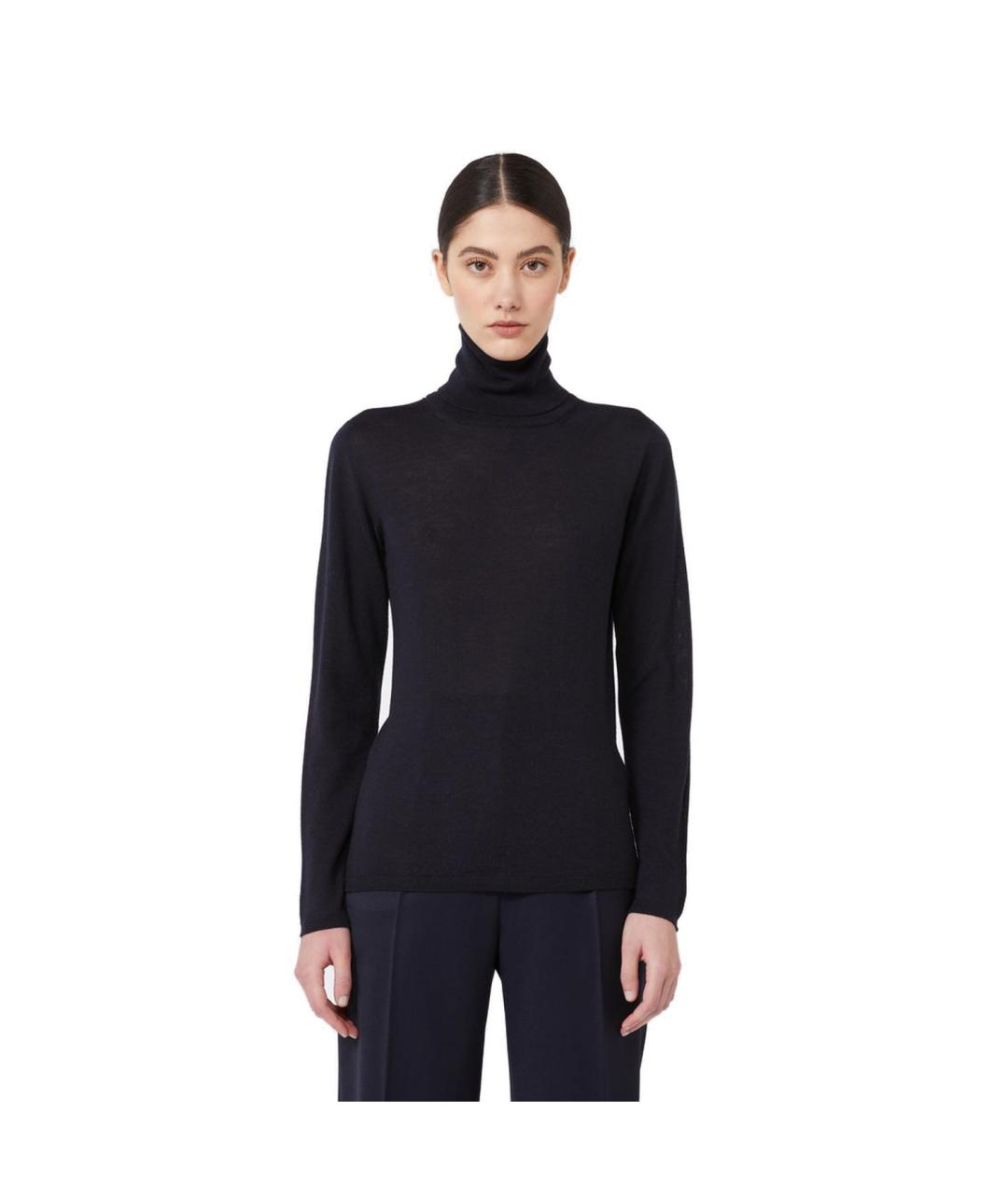 MAX MARA Синий шерстяной джемпер / свитер, фото 4