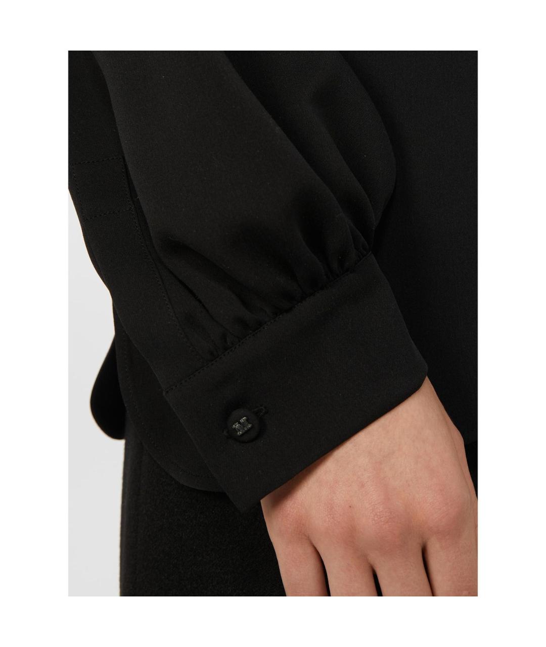 MAX MARA Черная шелковая рубашка, фото 3