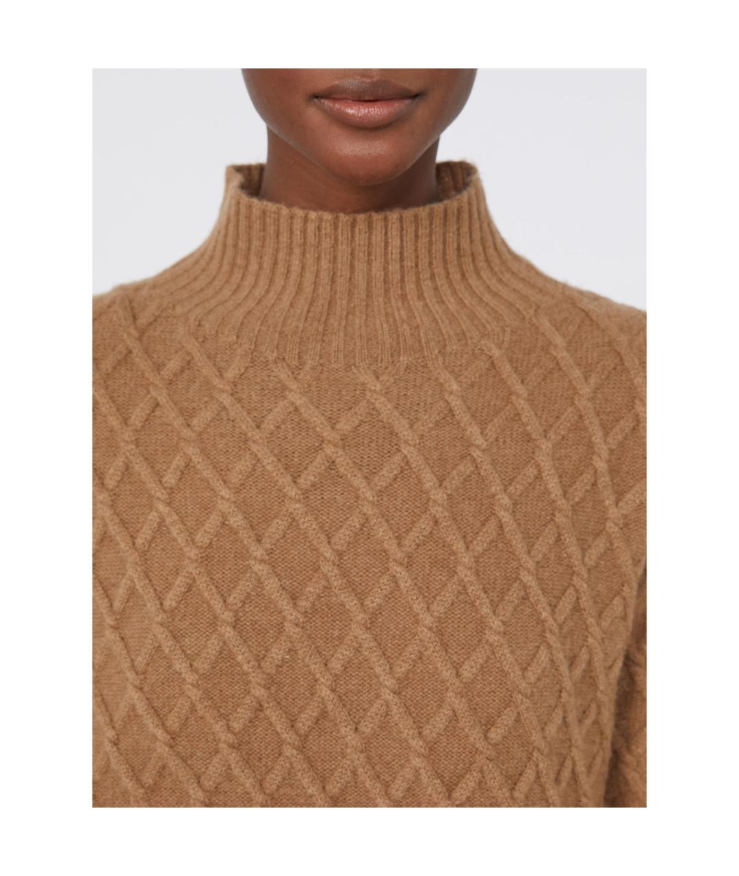 MAX MARA Бежевый шерстяной джемпер / свитер, фото 4