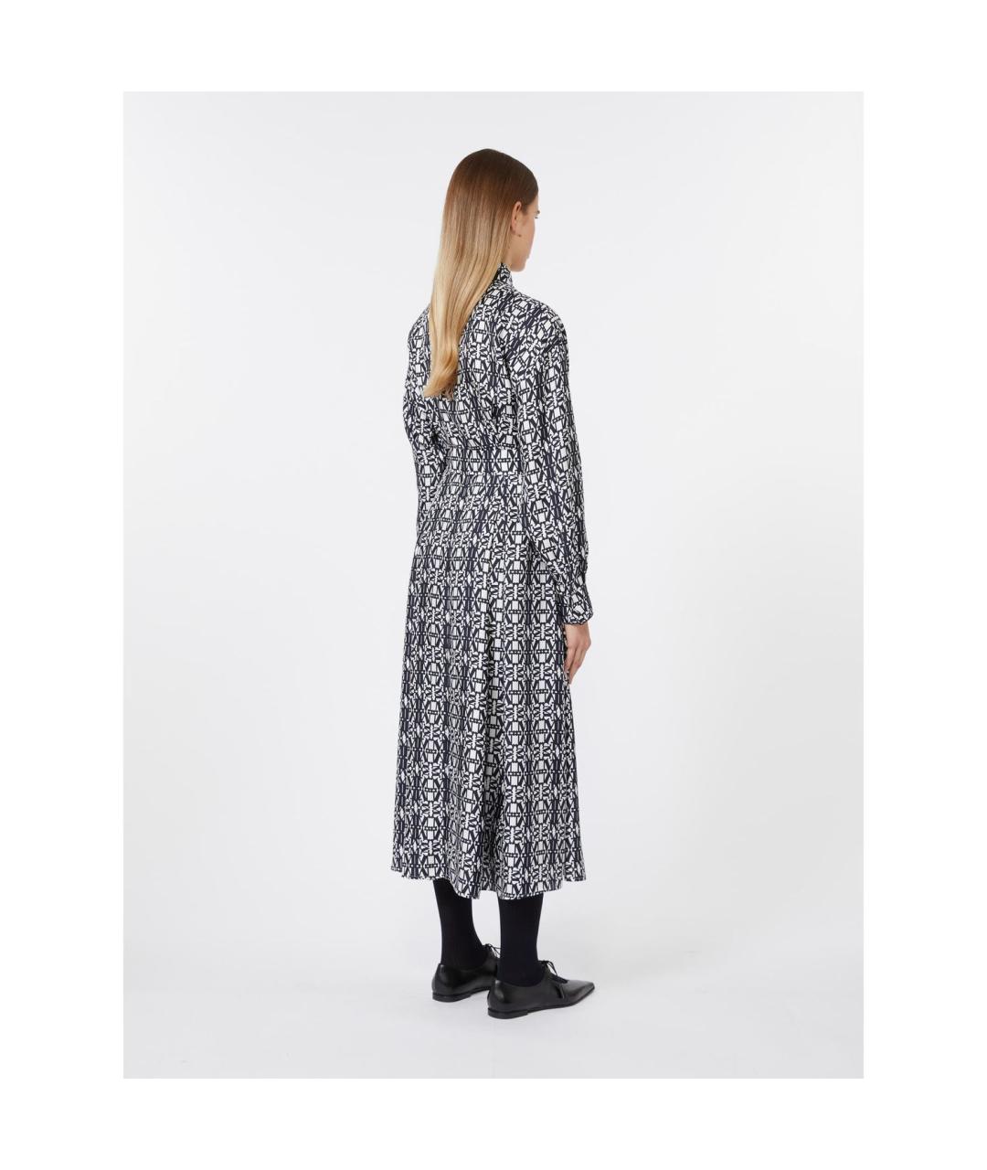 MAX MARA Мульти шелковое повседневное платье, фото 3