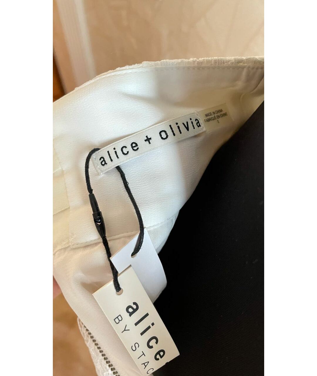 ALICE+OLIVIA Белая кружевная юбка макси, фото 3