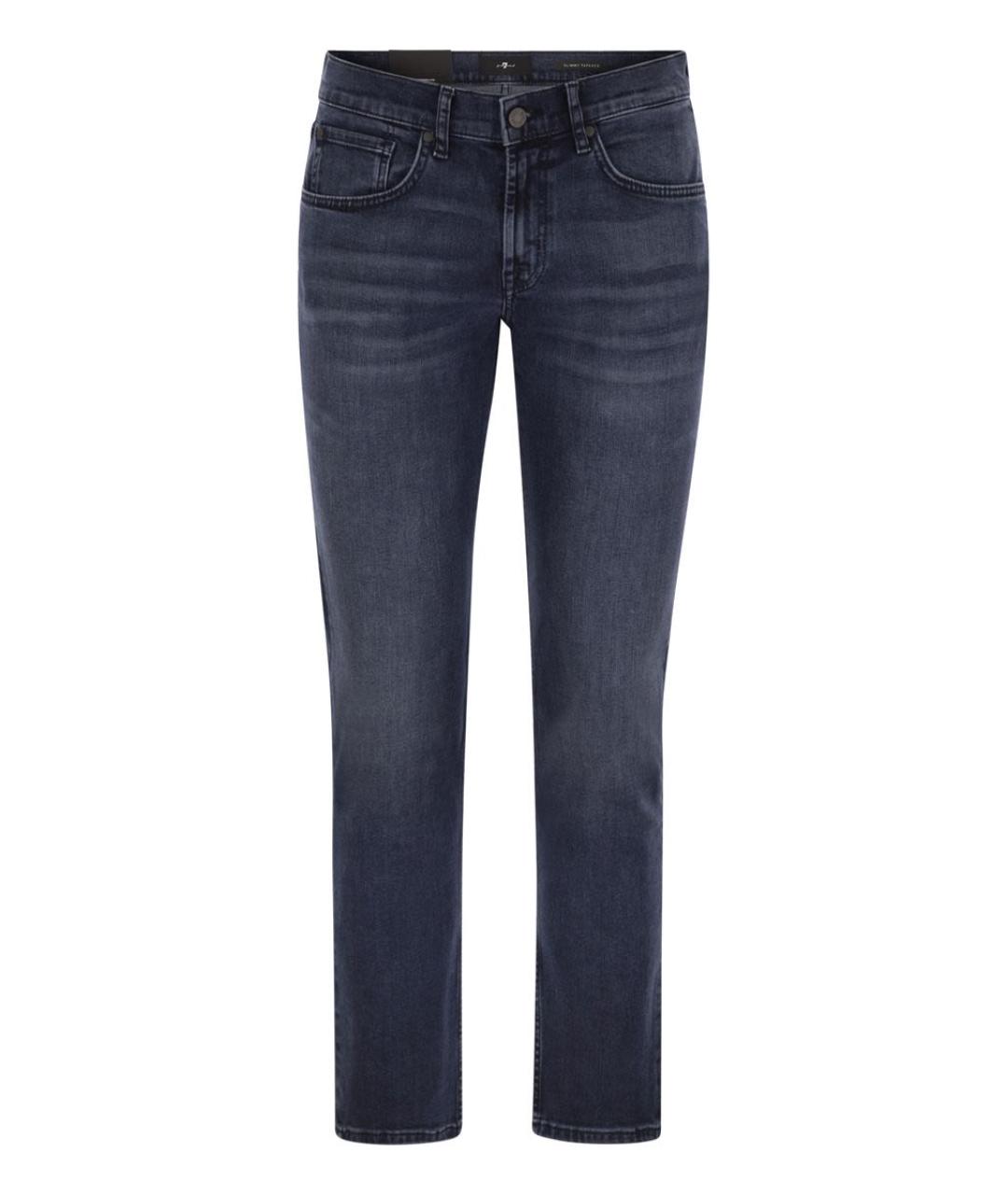 7 FOR ALL MANKIND Синие хлопковые джинсы скинни, фото 1