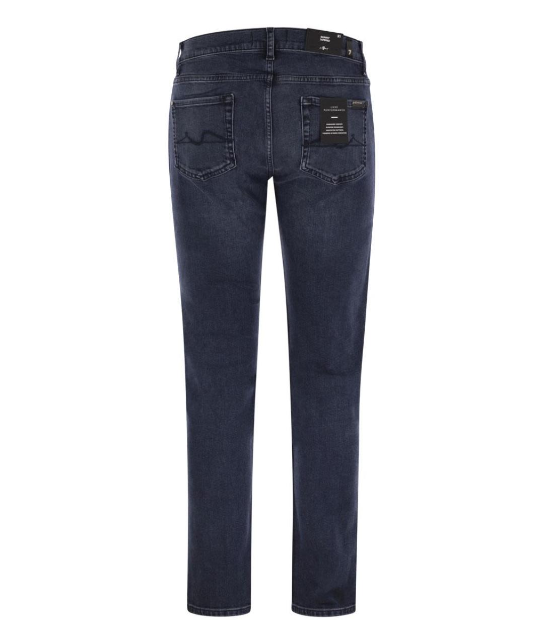 7 FOR ALL MANKIND Синие хлопковые джинсы скинни, фото 2
