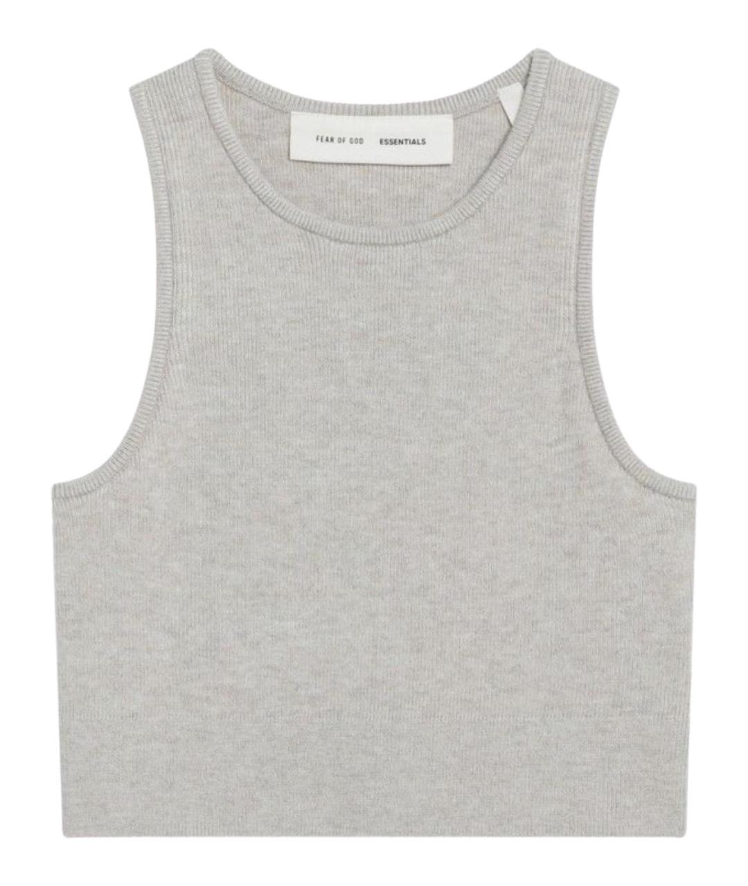 FEAR OF GOD ESSENTIALS Серая хлопковая майка, фото 1