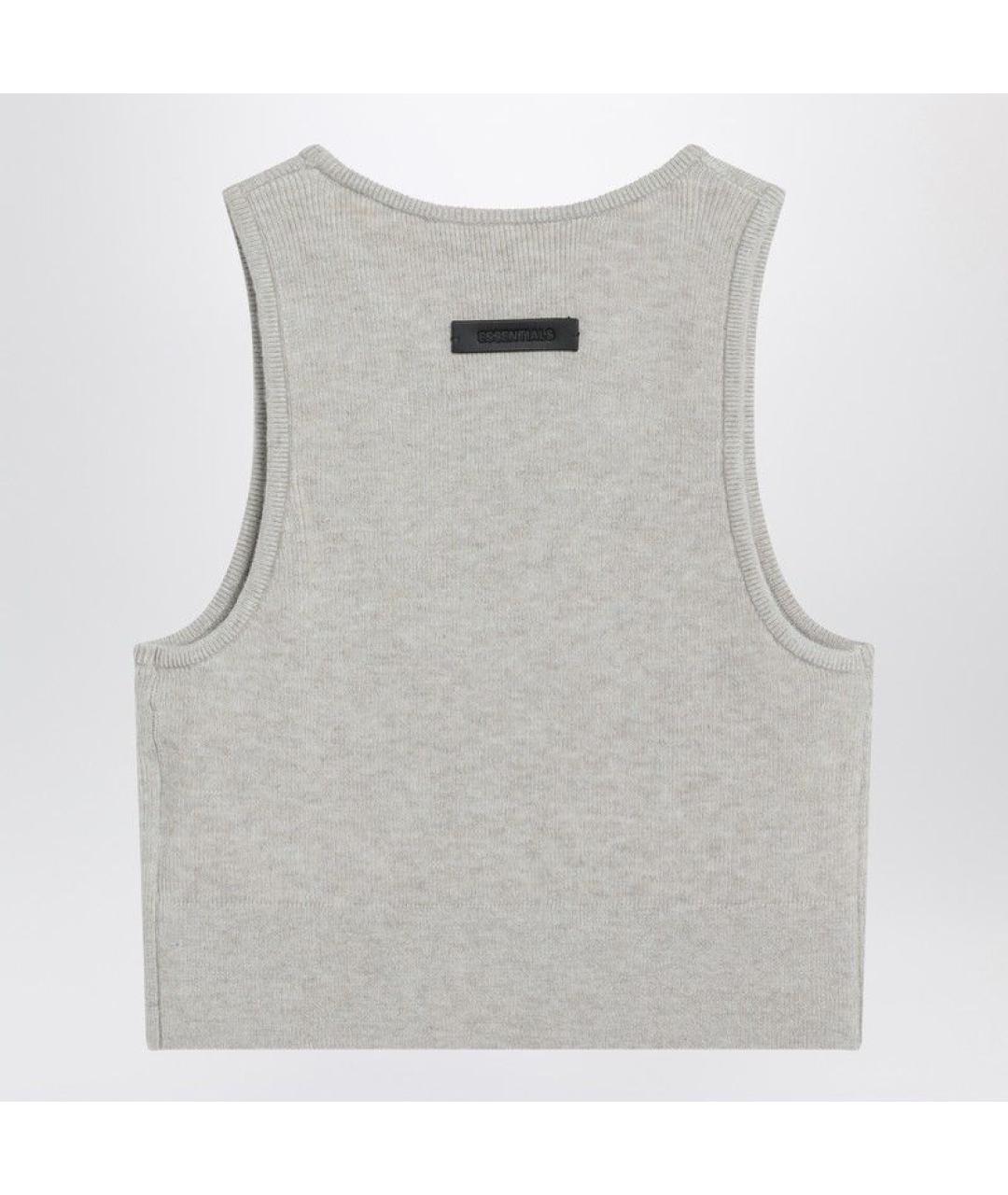 FEAR OF GOD ESSENTIALS Серая хлопковая майка, фото 2