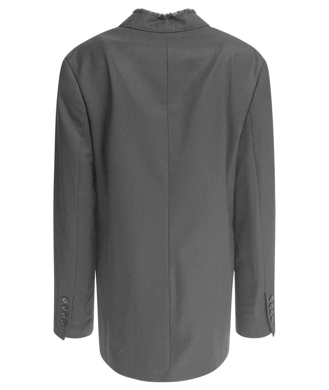 TOTEME Серый шерстяной жакет/пиджак, фото 2