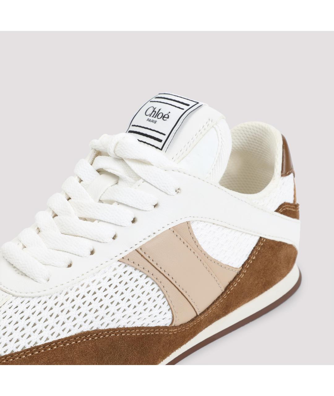 CHLOE Коричневые кожаные кроссовки, фото 5