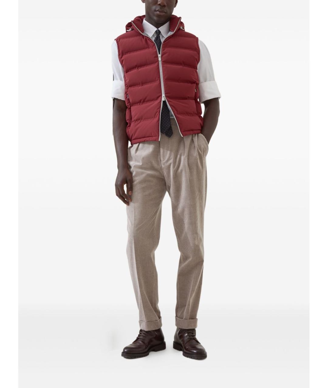 BRUNELLO CUCINELLI Красный жилет, фото 3