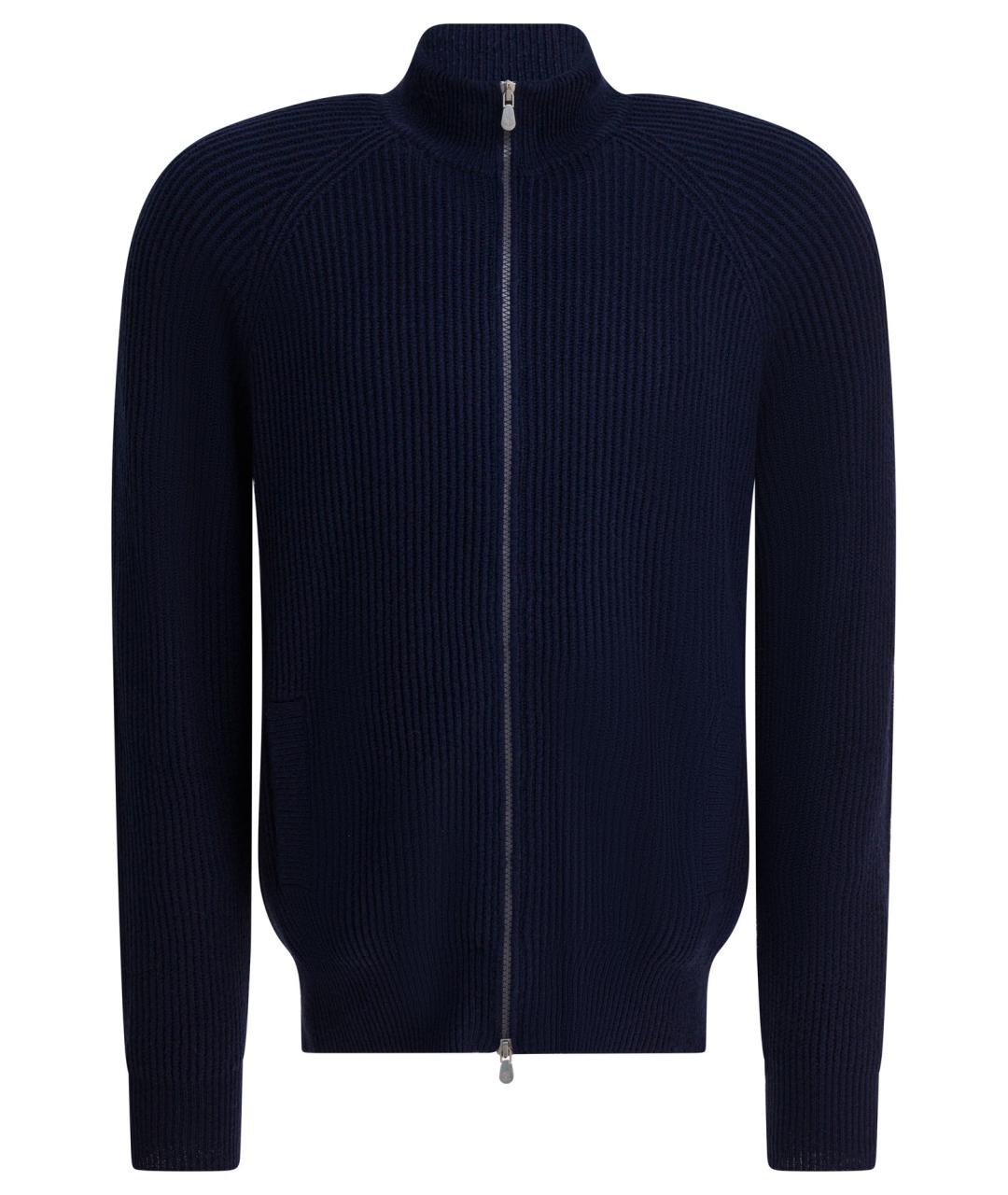 BRUNELLO CUCINELLI Синий хлопковый кардиган, фото 1