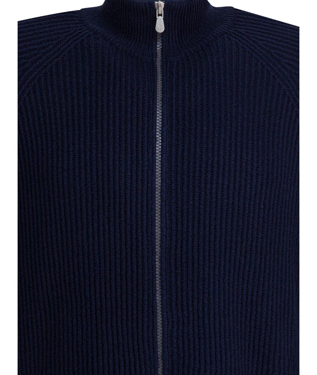 BRUNELLO CUCINELLI Синий хлопковый кардиган, фото 3