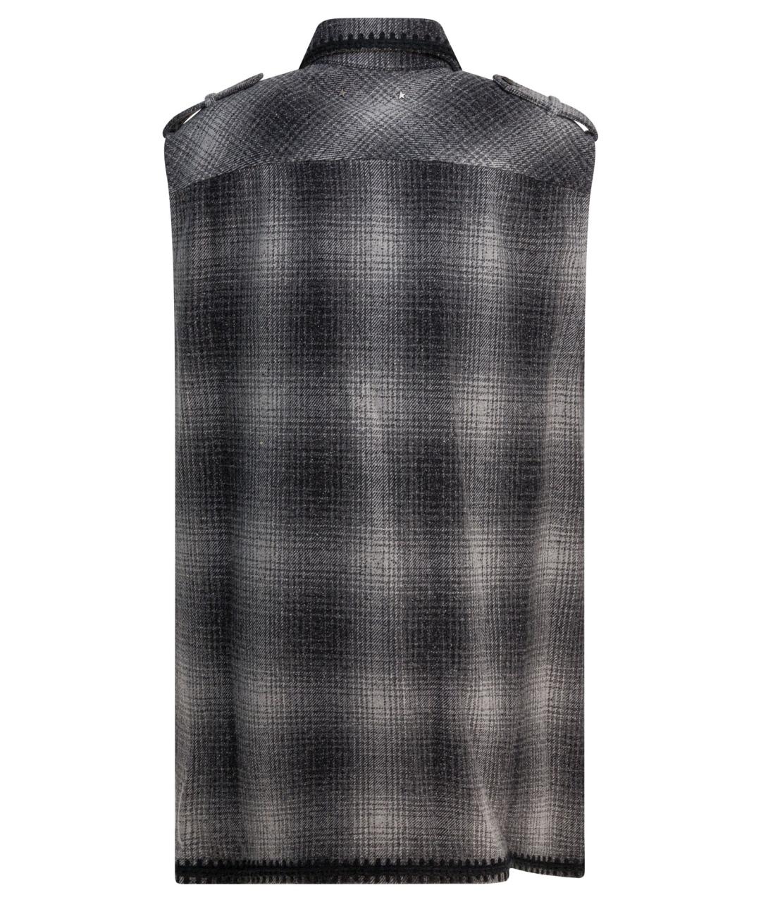 GOLDEN GOOSE DELUXE BRAND Серое шерстяное повседневное платье, фото 2