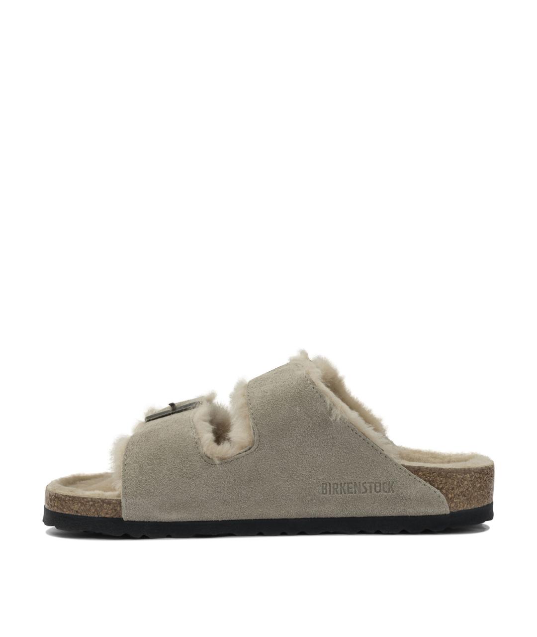 BIRKENSTOCK Серые кожаные сандалии, фото 3