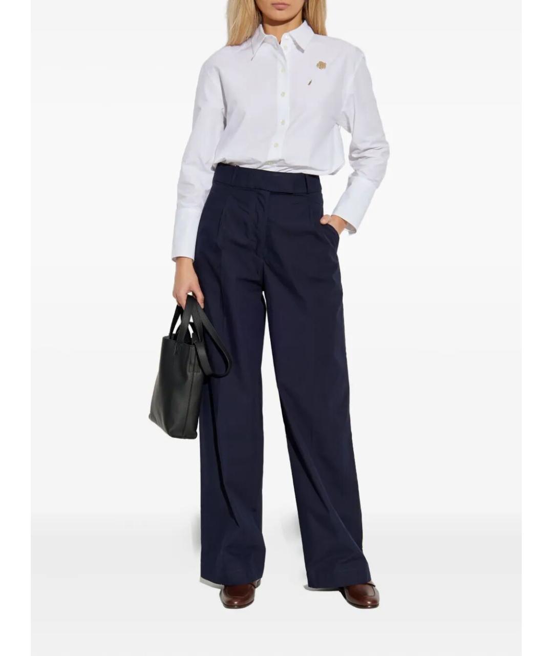 A.P.C. Синие хлопковые брюки широкие, фото 2