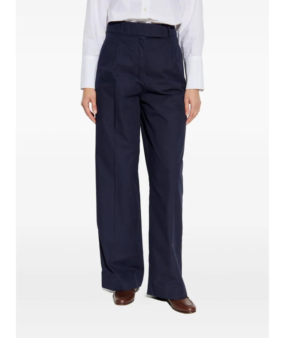 A.P.C. Синие хлопковые брюки широкие, фото 3