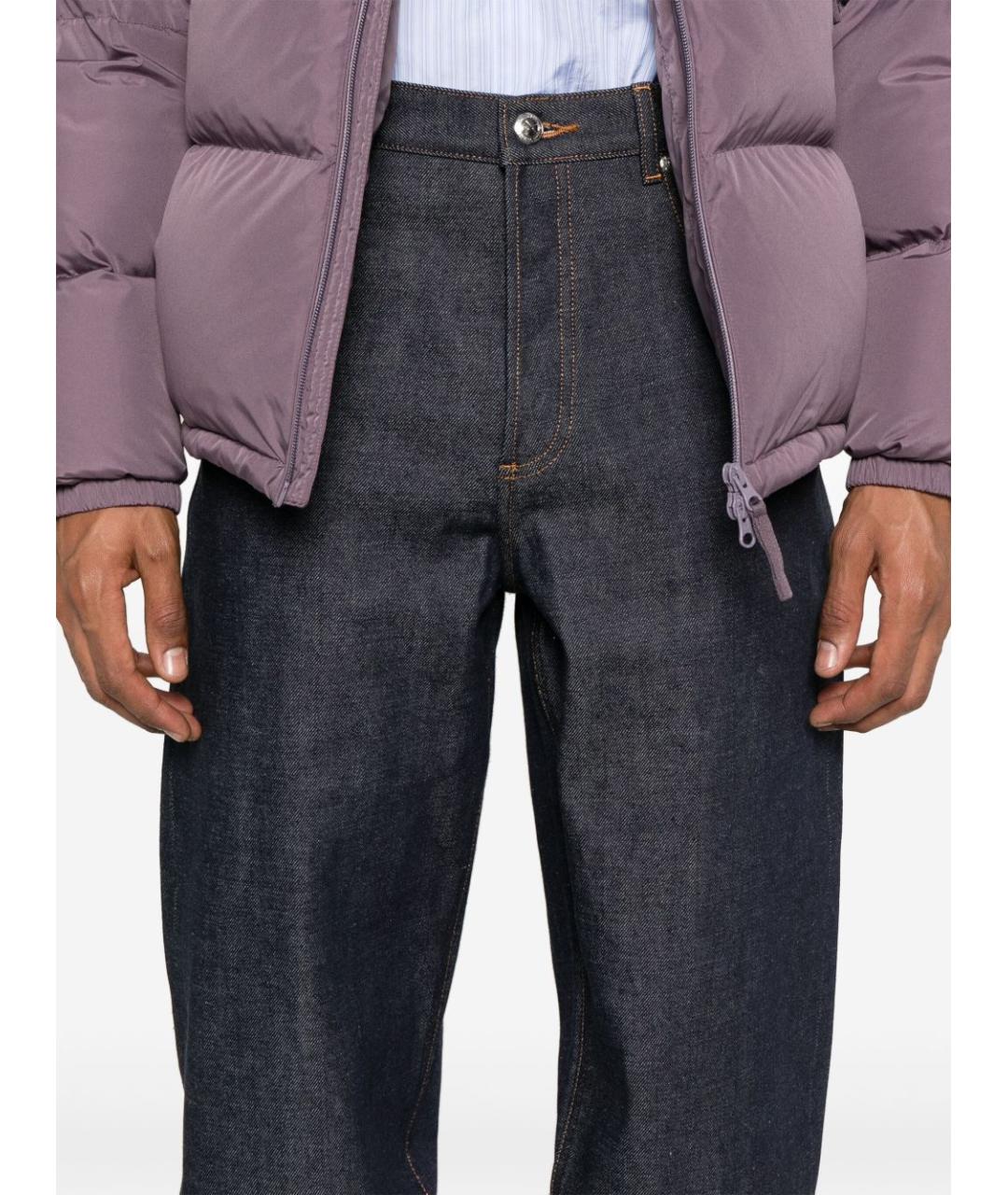 A.P.C. Синие хлопковые прямые джинсы, фото 5