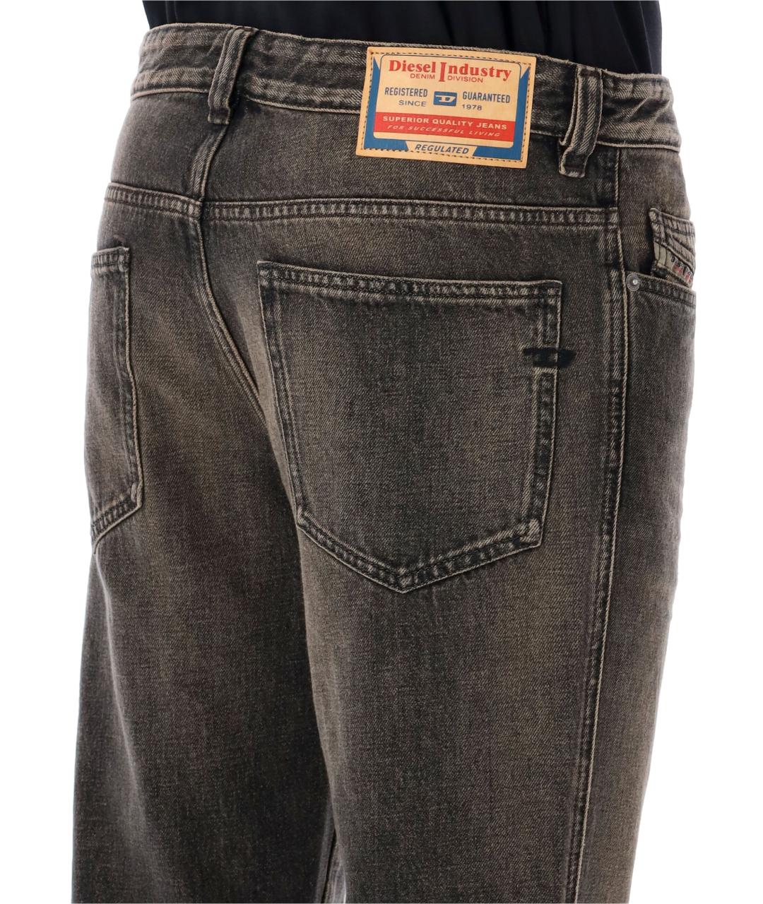 DIESEL Синие хлопковые прямые джинсы, фото 3