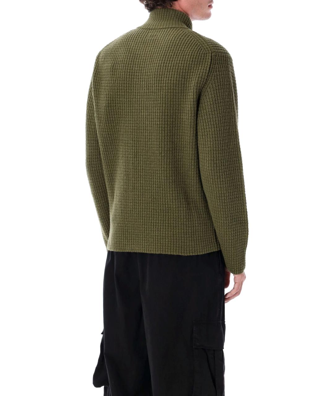 CP COMPANY Хаки шерстяной кардиган, фото 2