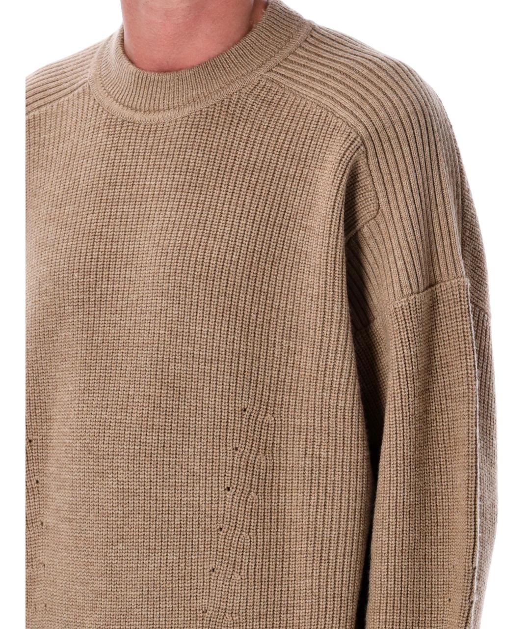 ISABEL MARANT Бежевый шерстяной джемпер / свитер, фото 3