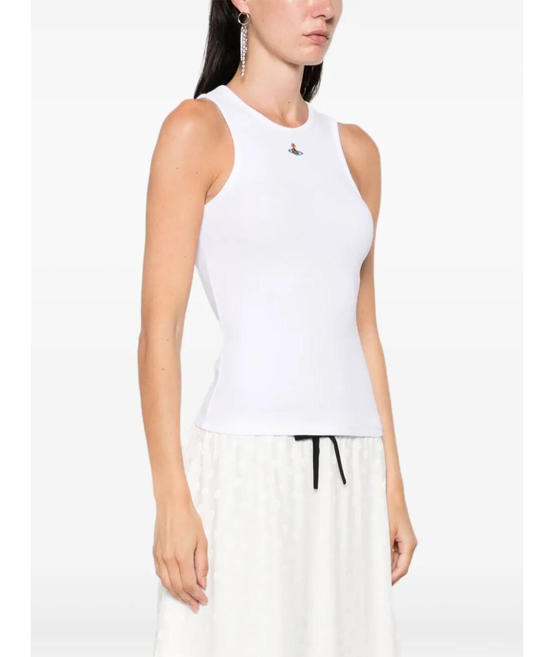 VIVIENNE WESTWOOD Белая хлопковая майка, фото 5