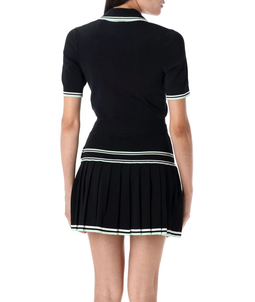 CASABLANCA Черная вискозная футболка, фото 3