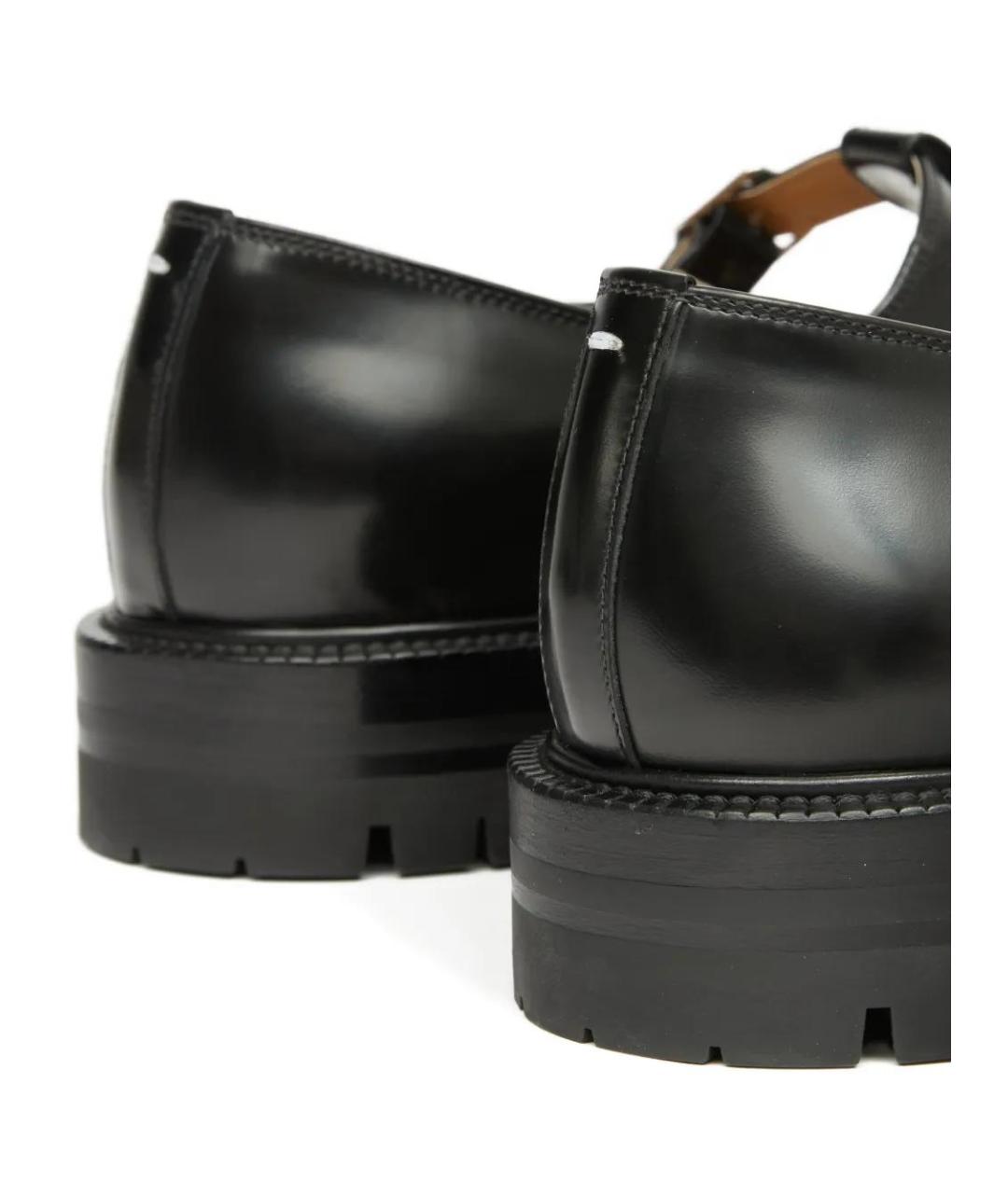 MAISON MARGIELA Черные кожаные лоферы, фото 4