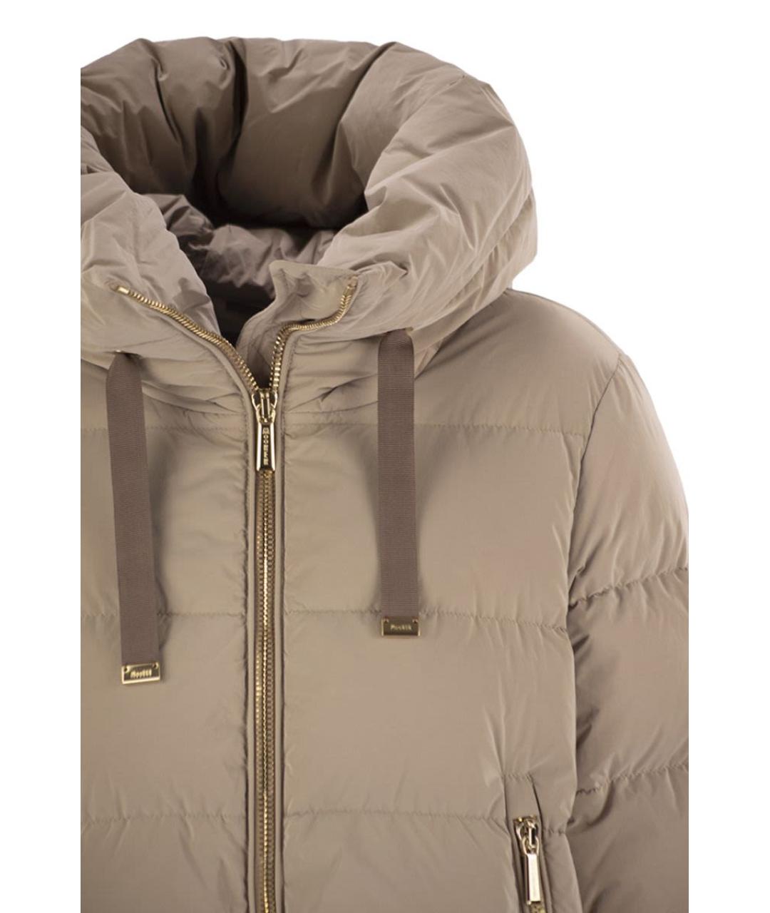 MOORER Бежевая полиамидовая куртка, фото 4