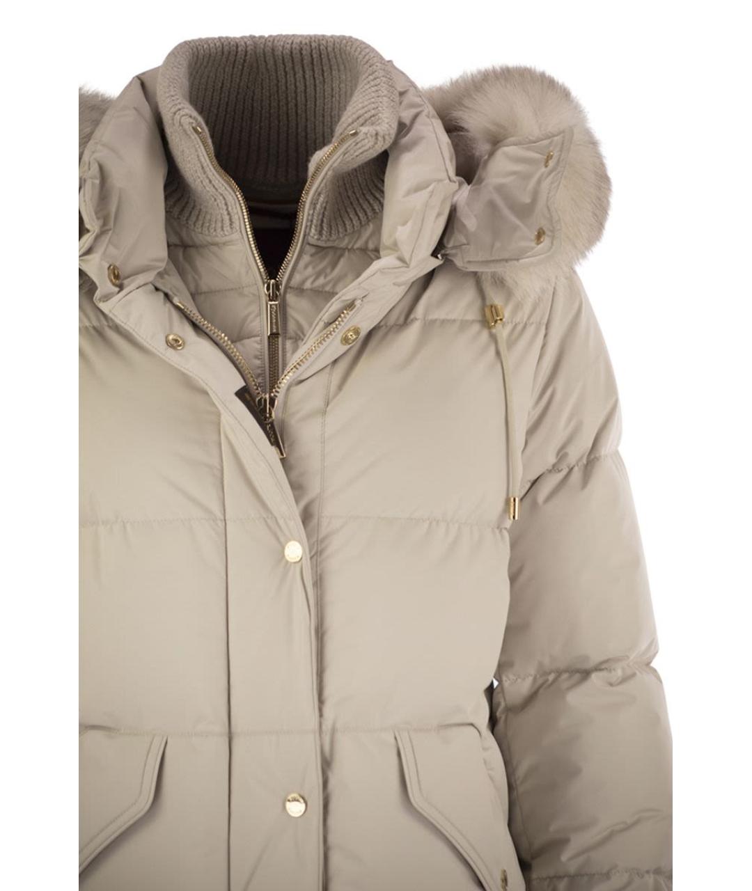 MOORER Белая полиэстеровая куртка, фото 4