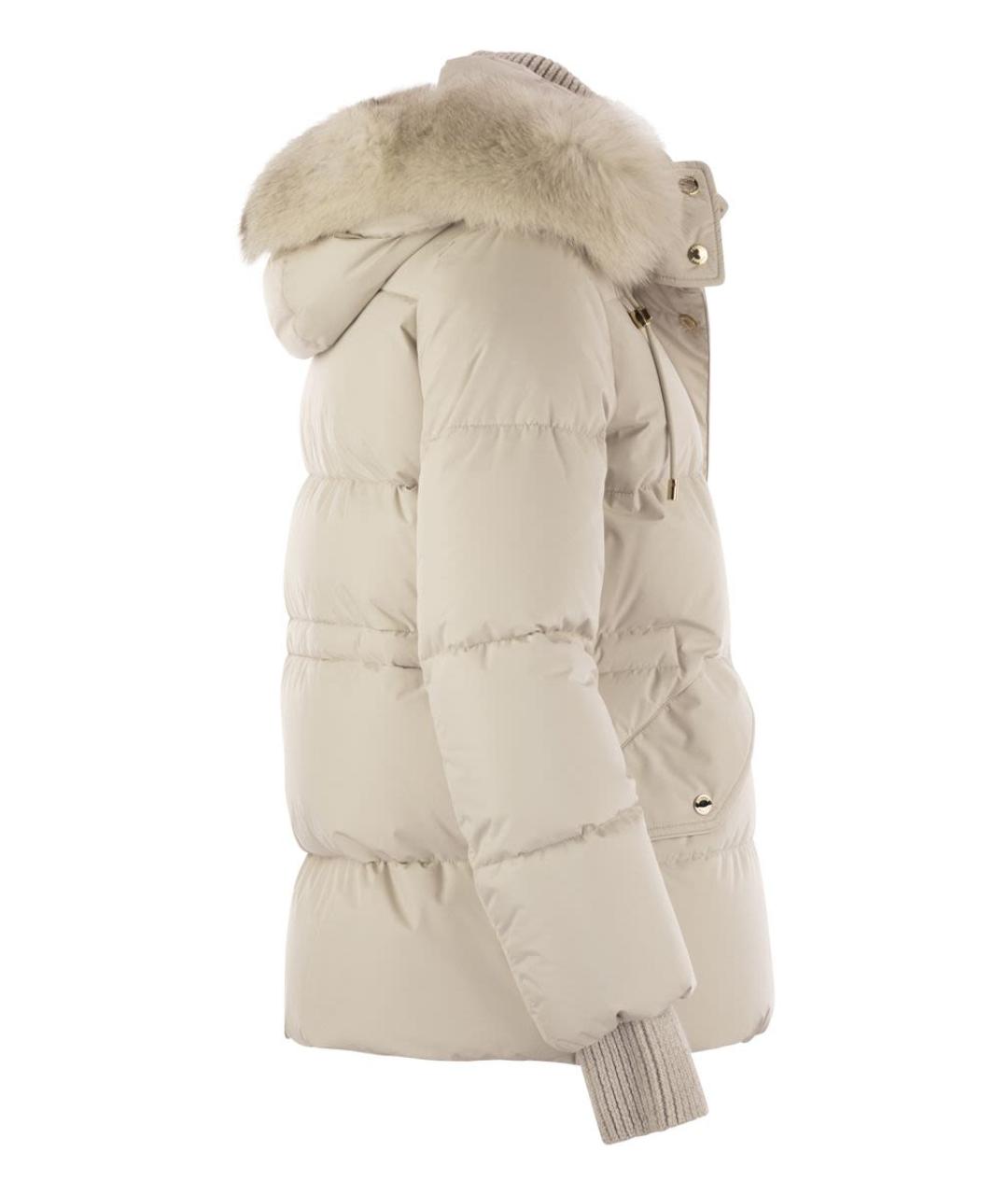 MOORER Белая полиэстеровая куртка, фото 3