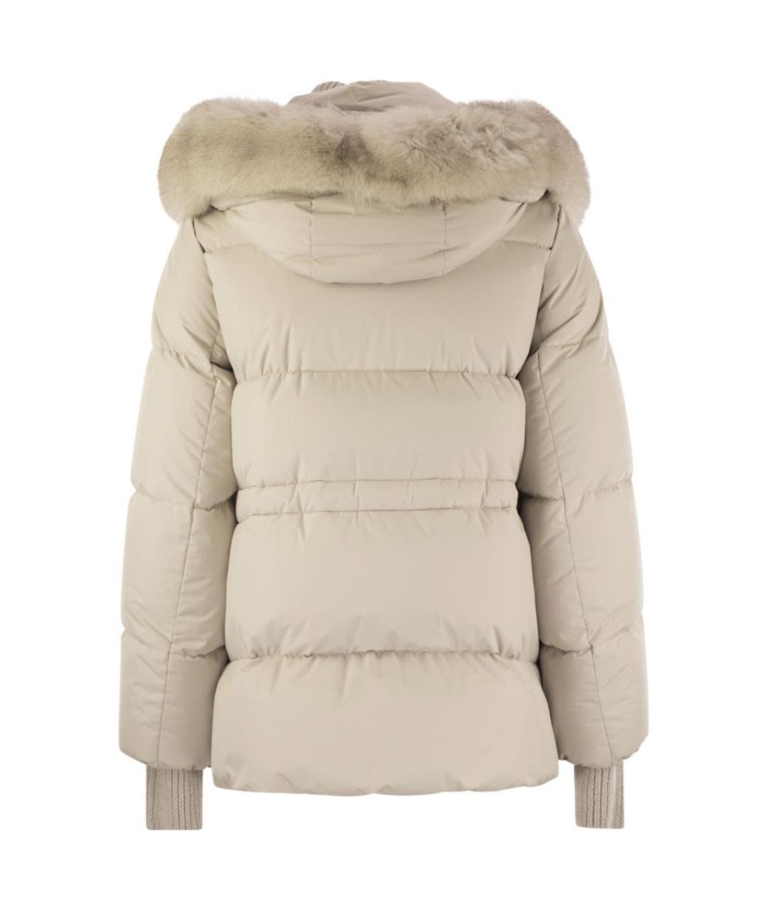 MOORER Белая полиэстеровая куртка, фото 2