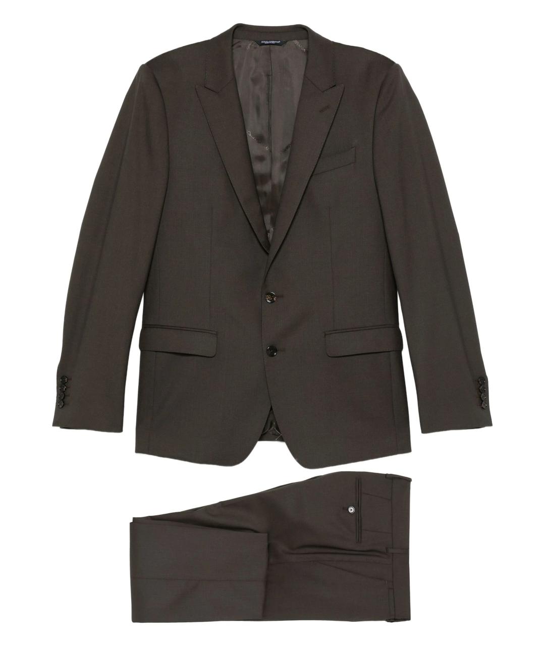 DOLCE&GABBANA Коричневый классический костюм, фото 1