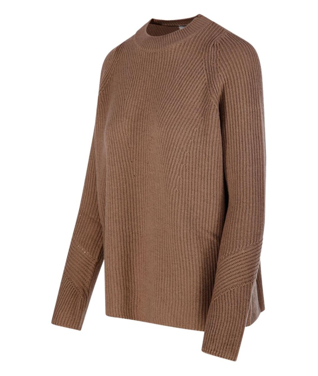 'S MAX MARA Коричневый шерстяной джемпер / свитер, фото 3