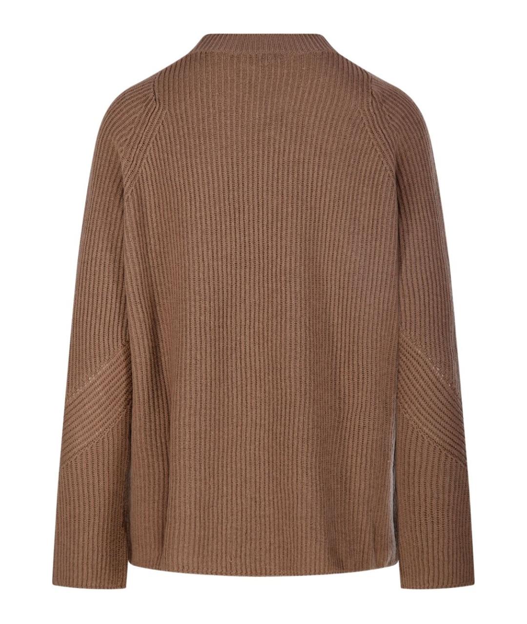 'S MAX MARA Коричневый шерстяной джемпер / свитер, фото 2