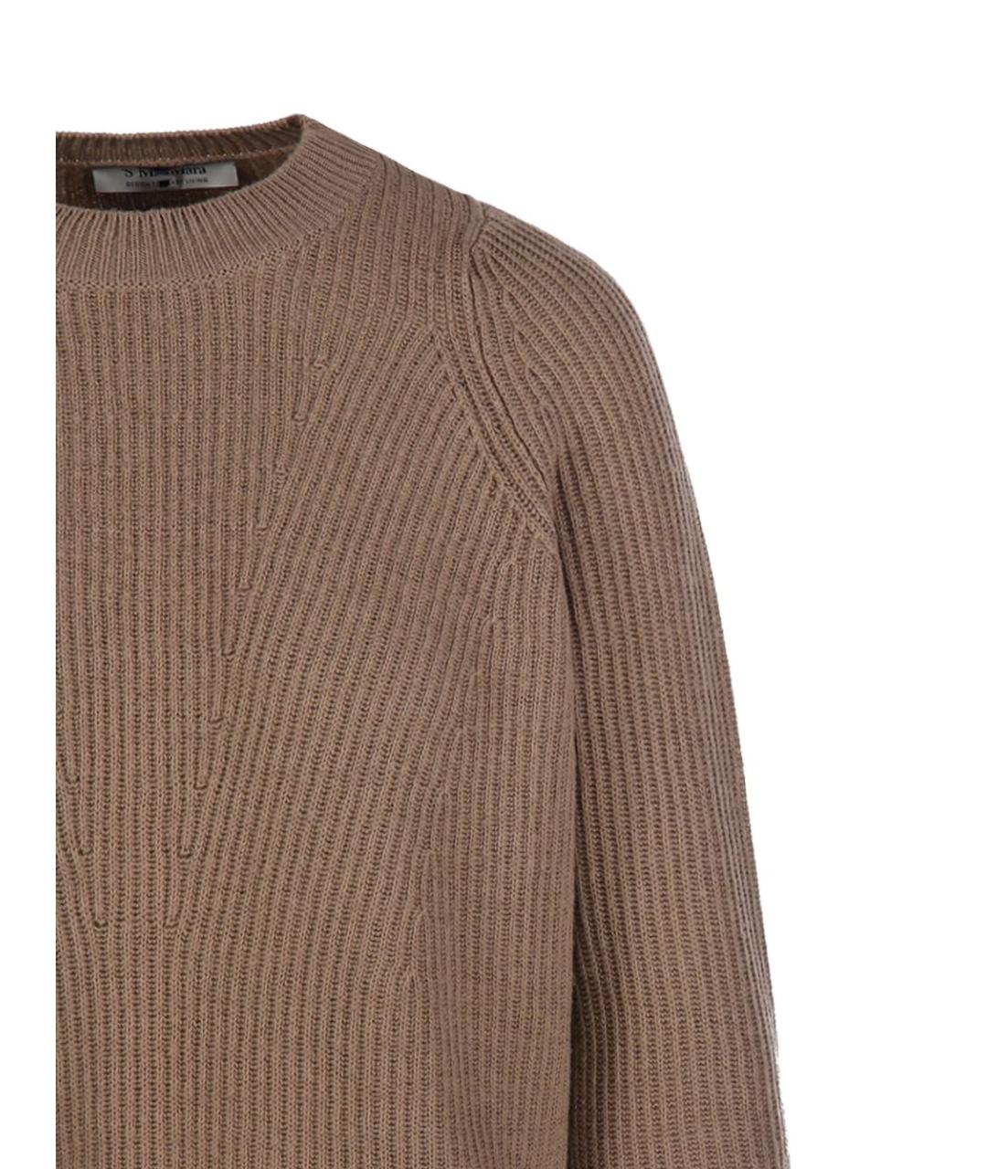 'S MAX MARA Коричневый шерстяной джемпер / свитер, фото 4